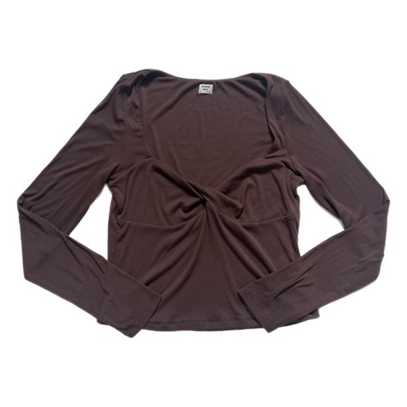 Sunday Best Tops - Sunday Best Lula Long Sleeve in Chocolate Brown